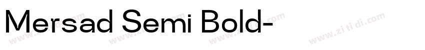 Mersad Semi Bold字体转换